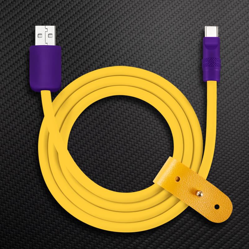 240W Contrast Color Silicone Fast Charging Cable