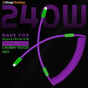 "Chubby Mood" Silicone Braided Fast Charging Cable #317