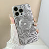 All-Inclusive Hollow Heat Dissipation Breathable Magsafe Magnetic iPhone Case - Grey