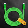 "Anodized" 240W Reflective Shine Charge Cable (C+Lightning) - Green