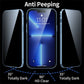 Anti-Peeping Double-Sided Glass Metal Transparent Mobile Phone Case For iPhone