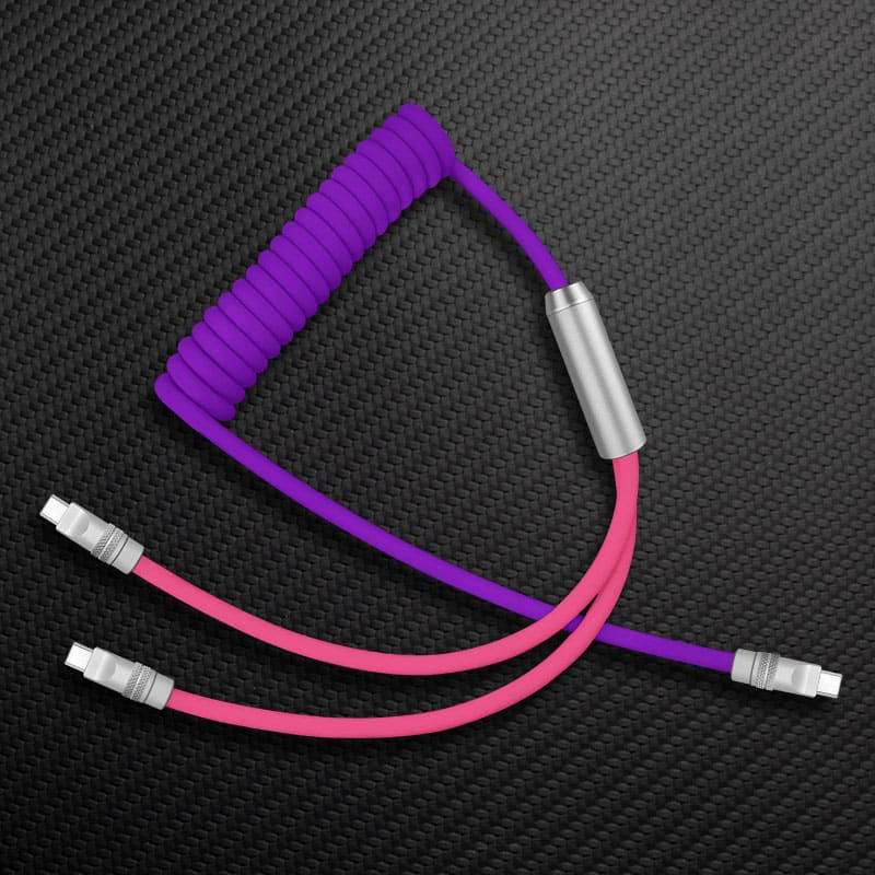 "Chubby Flex" 2 In 1 Spring ColorBlock Fast Charging Cable