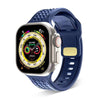 Diamond Pattern Solid Color Silicone Band for Apple Watch - Blue