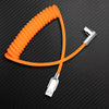 "Elbow Chubby" 240W Spring Cable With Mirrored Connector - Orange