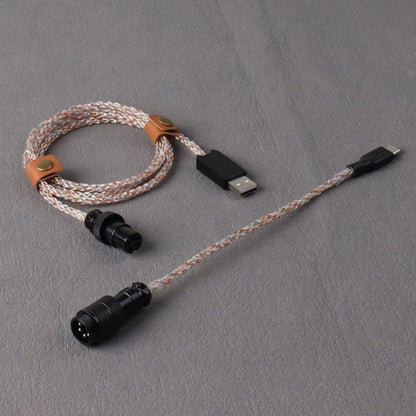 "Chubby" USB To Type C Spring Keyboard Cable
