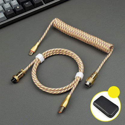 "Chubby" USB To Type C Spring Keyboard Cable