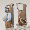 Walnut Magnetic Bezel-less Solid Wood Phone Case - Original Grey