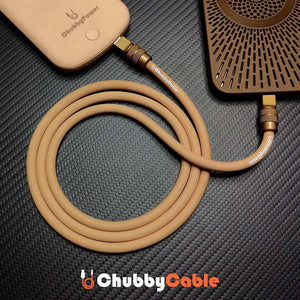 "Desert Titanium" Luxury Gold Charging Cable for iPhone 16 ProMax