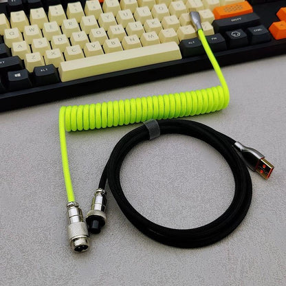 "Chubby" USB To Type C Spring Keyboard Cable