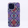 Retro Glow-in-the-Dark Kevlar Textured MagSafe iPhone Case - Purple+White