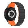 Silicone Magnetic Band For Samsung/Garmin/Fossil/Others - Black & Orange