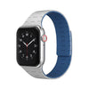 "Sport Dual-tone Band" Silicone Magnetic Breathable Band for Apple Watch - Gray + Blue
